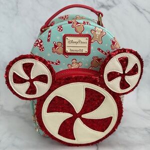 Loungefly Disney Mickey Mouse Holiday Treats Mini Backpack